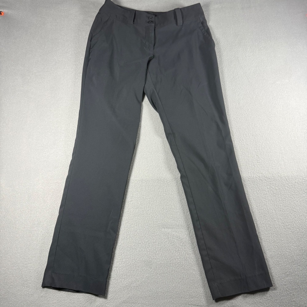 Nike Golf Womens Pants Size 10 Black Straight Leg Stretch Performance Trousers